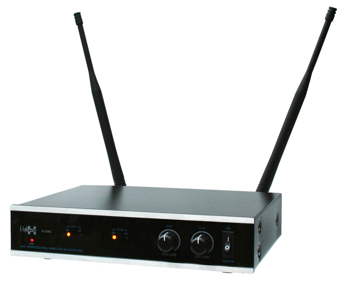 EL173760 E-Lektron IU-2082 UHF Funkmikrofon System mit 2 Handmikrofone
