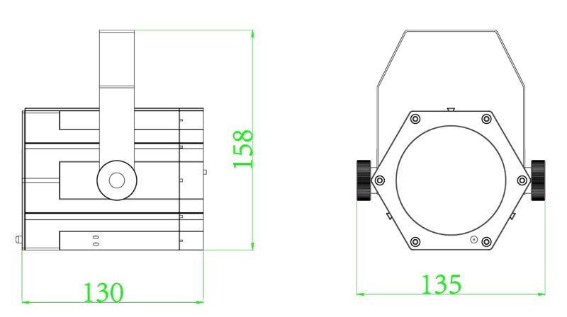 EL153545 E-Lektron Gobo-9W USB RGBW LED Party Gobo Projektor
