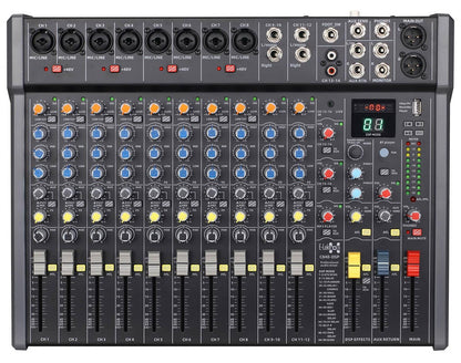 EL172641 E-Lektron C848-DSP Live Mischpult 8-Kanal + Stereo AUX/BT USB-Interface