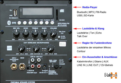 EL815860 E-Lektron EL38-M MK-III mobile PA Soundanlage
