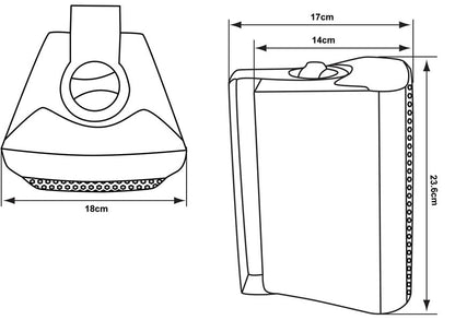 EL100190 E-Lektron EWL5P-B Wand-Lautsprecher Satz 5" Schwarz