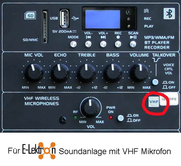 EL171359 Ersatz VHF Hand-Mikrofon EL-M197.15 MK-II blau