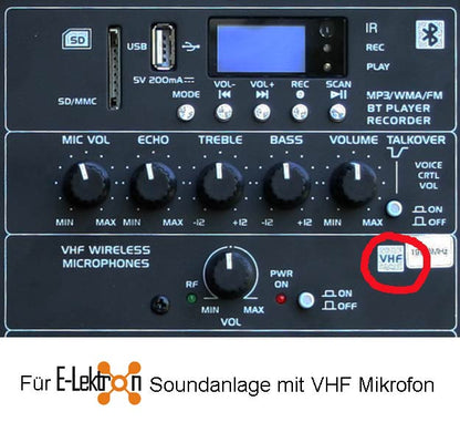 EL171359 Ersatz VHF Hand-Mikrofon EL-M197.15 MK-II blau