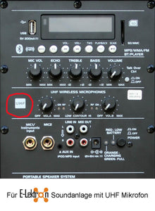 EL899071 Ersatz UHF Hand-Mikrofon EL-M864.9 für E-Lektron Soundanlage