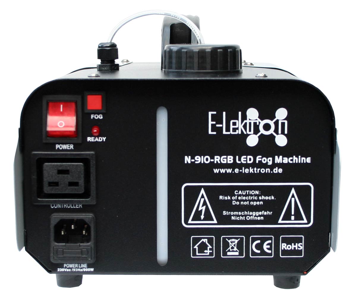 EL189045 E-Lektron N-910-RGB Nebelmaschine 900W inkl. 5L Nebelfluid
