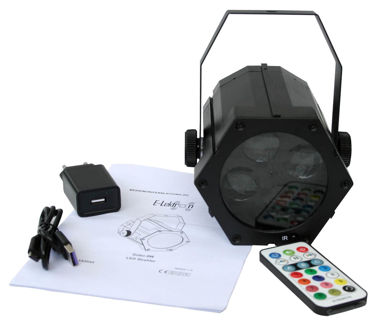 EL453545 E-Lektron Gobo-9W USB RGBW LED Party Gobo Projektor Satz 2 Stück