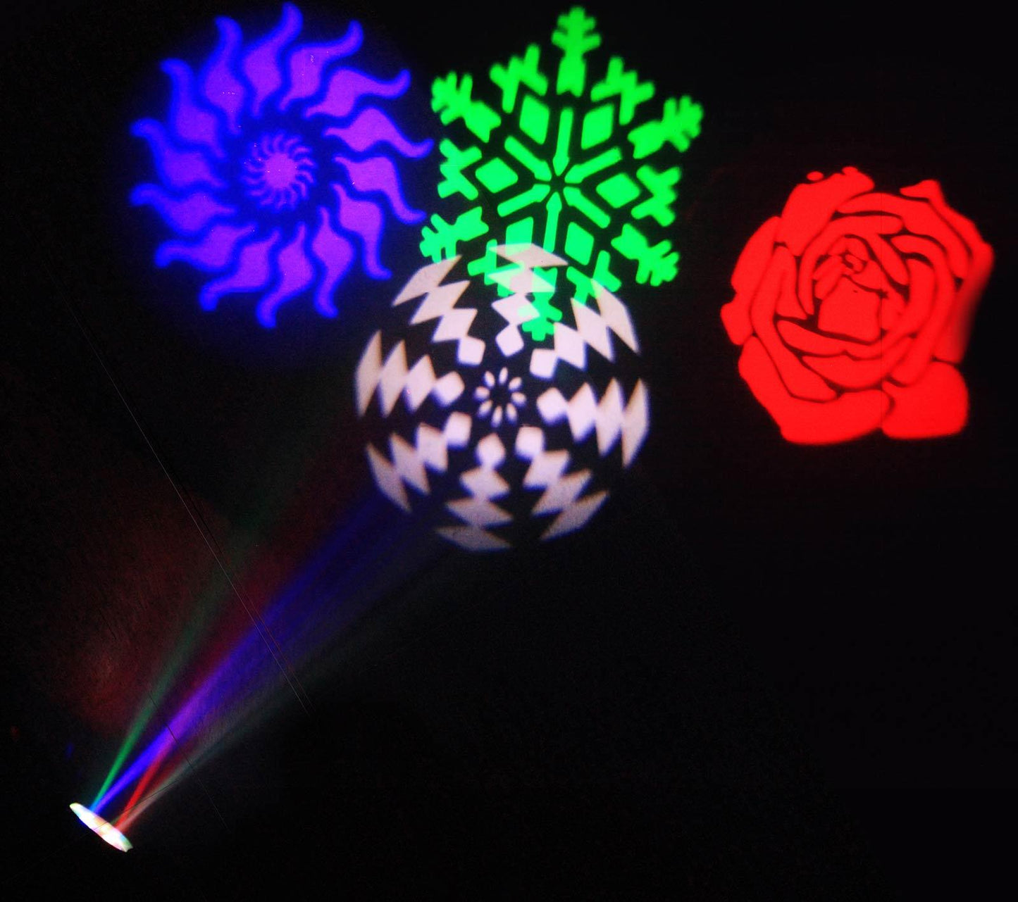 EL453545 E-Lektron Gobo-9W USB RGBW LED Party Gobo Projektor Satz 2 Stück