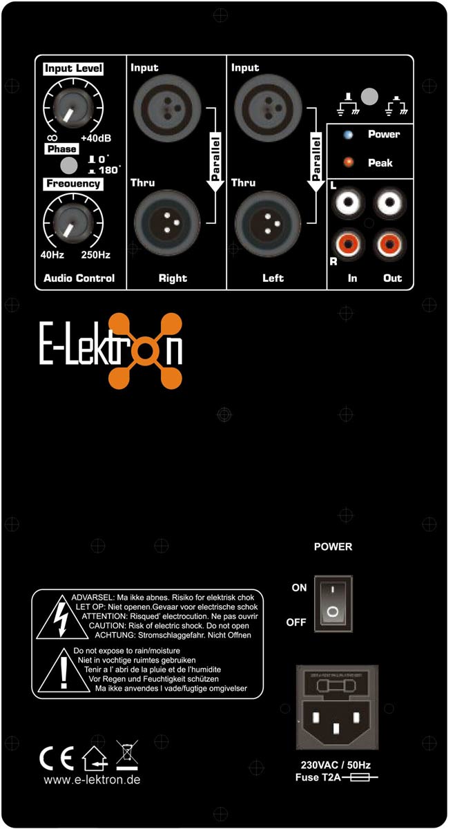 EL299073 E-Lektron SUB-Q45A Aktiv PA Subwoofer Paar
