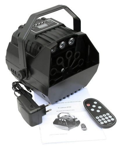 EL189072 E-Lektron B102 Seifenblasenmaschine RGB LED inkl. 1L Fluid